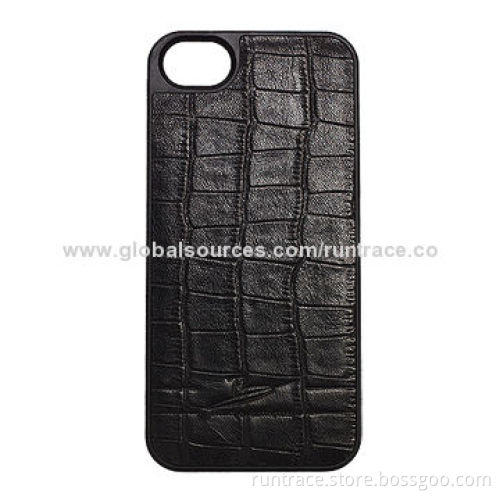 Back Cover for iPhone5S, made of genuine leather. Genuine leather series, stone pattern